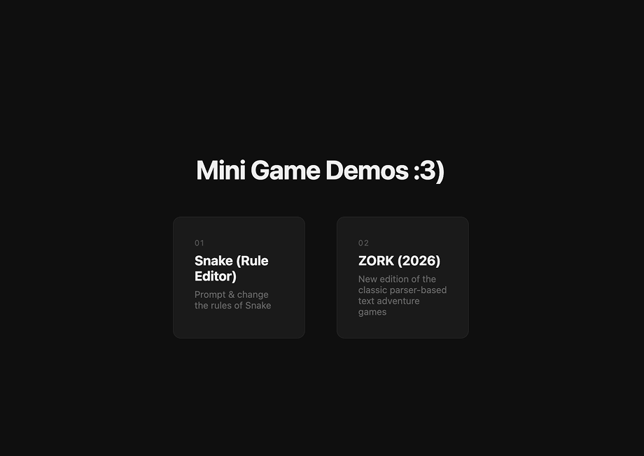 LLM Mini Games Demo
